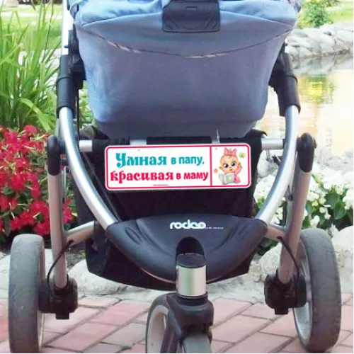 Номер на коляску Умная в папу, Красивая в маму 1353283 Номер на коляску Умная в папу, Красивая в маму 1353283